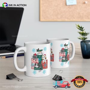 Cat Christmas Presents Cute Coffee Cup Cat Christmas Presents Cute Coffee Cup