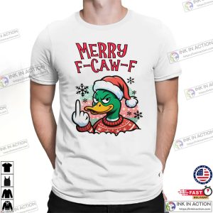 Cheeky Duck Merry F Caw F Cartoon T shirt 2