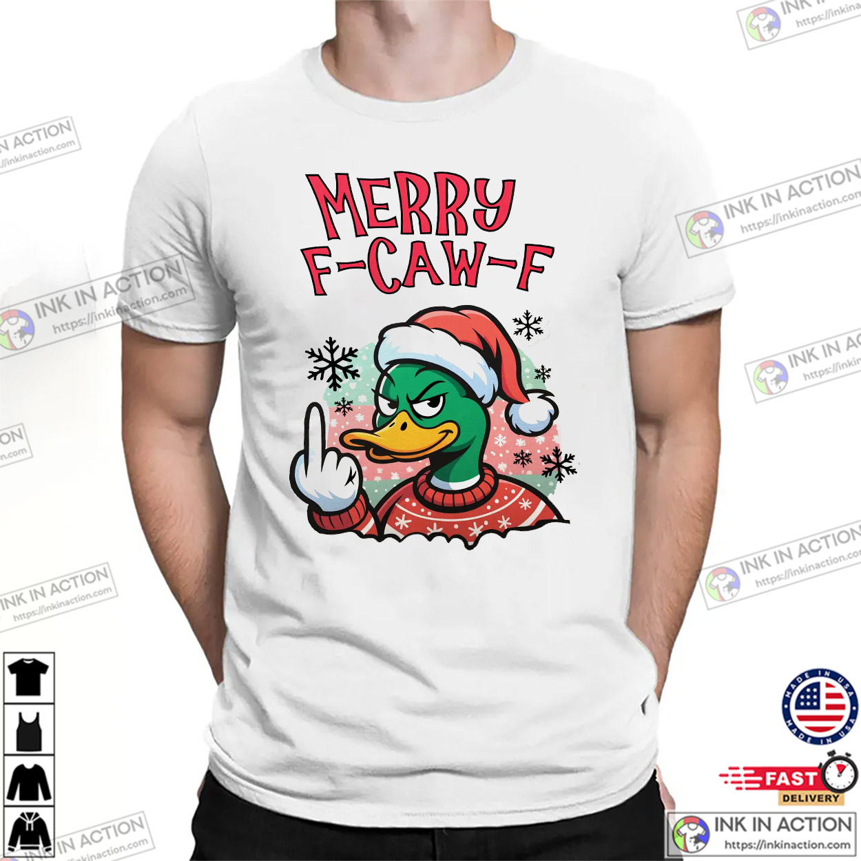 Cheeky Duck Merry F-Caw-F Cartoon T-shirt Cheeky Duck Merry F-Caw-F Cartoon T-shirt