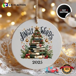 Christmas Book Tree Book Lover Gift Ornament
