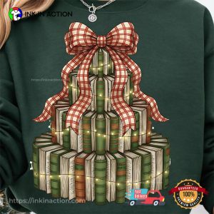 Christmas Book Tree Merry Xmas Eve Shirt