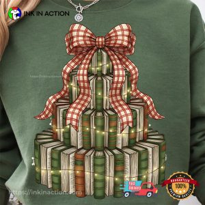 Christmas Book Tree Merry Xmas Eve Shirt