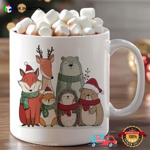 Christmas Forest Animals Coffee Cup Christmas Forest Animals Coffee Cup