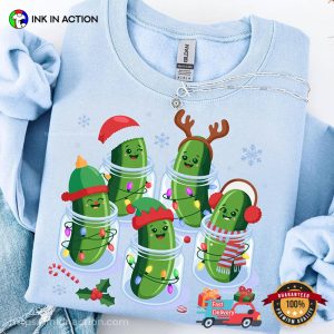Christmas Pickle Holiday Cucumber T shirt 2