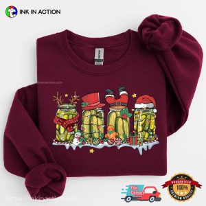 Christmas Pickle Jars Santa Claus Shirt 2