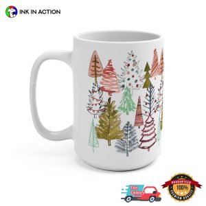 Colorful Art Christmas Trees Coffee Mug