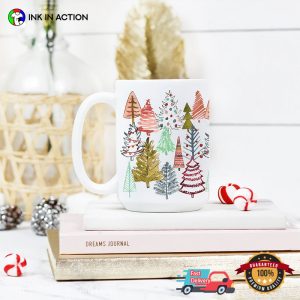 Colorful Art Christmas Trees Coffee Mug Colorful Art Christmas Trees Coffee Mug