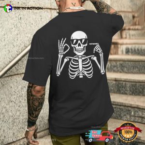 Cool Skeleton Six Seven Halloween Back T-shirt