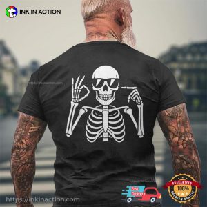 Cool Skeleton Six Seven Halloween Back T-shirt