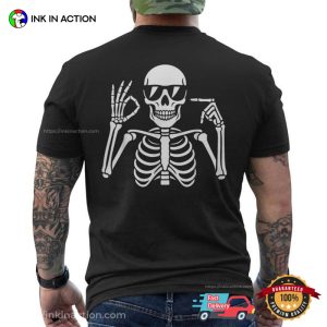 Cool Skeleton Six Seven Halloween Back T shirt 3