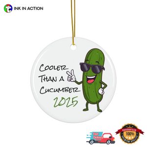 Cooler Than A Cucumber Funny Christmas Pickle Ornament Cooler Than A Cucumber Funny Christmas Pickle Ornament
