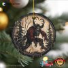 Creepy Horned Krampus In Red Christmas Ornament
