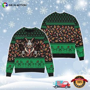 Creepy Krampus Gingerbread Ugly Christmas Sweater