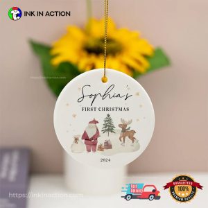 Custom Baby’s First Christmas Christmas Gifts For Kids Ornament