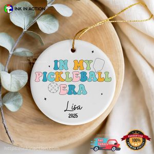 Custom In My Pickleball Era Sports Ornament 2