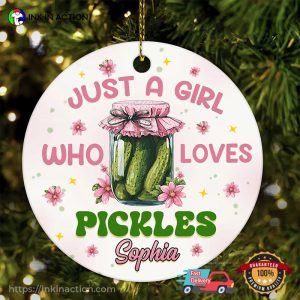 Custom Just A Girl Who Loves Pickles Ornament Custom Just A Girl Who Loves Pickles Ornament