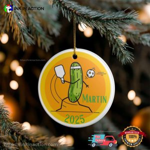 Custom Pickleball Christmas Parody Ceramic Ornament Custom Pickleball Christmas Parody Ceramic Ornament