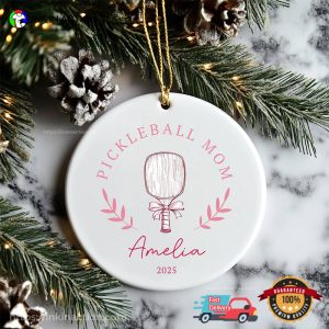 Custom Pickleball Mom Christmas Ornament