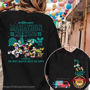 Customized Run Disney Marathon Weekend 2025 2-sided T-shirt