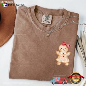 Cute Girl Gingerbread Christmas Comfort Colors Shirt