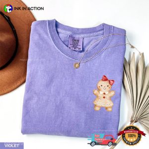 Cute Girl Gingerbread Christmas Comfort Colors Shirt 3 InkInAction.com