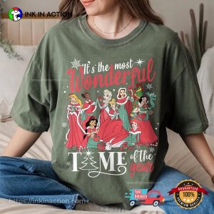 Disney Princess Merry Christmas Comfort Colors Tee Disney Princess Merry Christmas Comfort Colors Tee