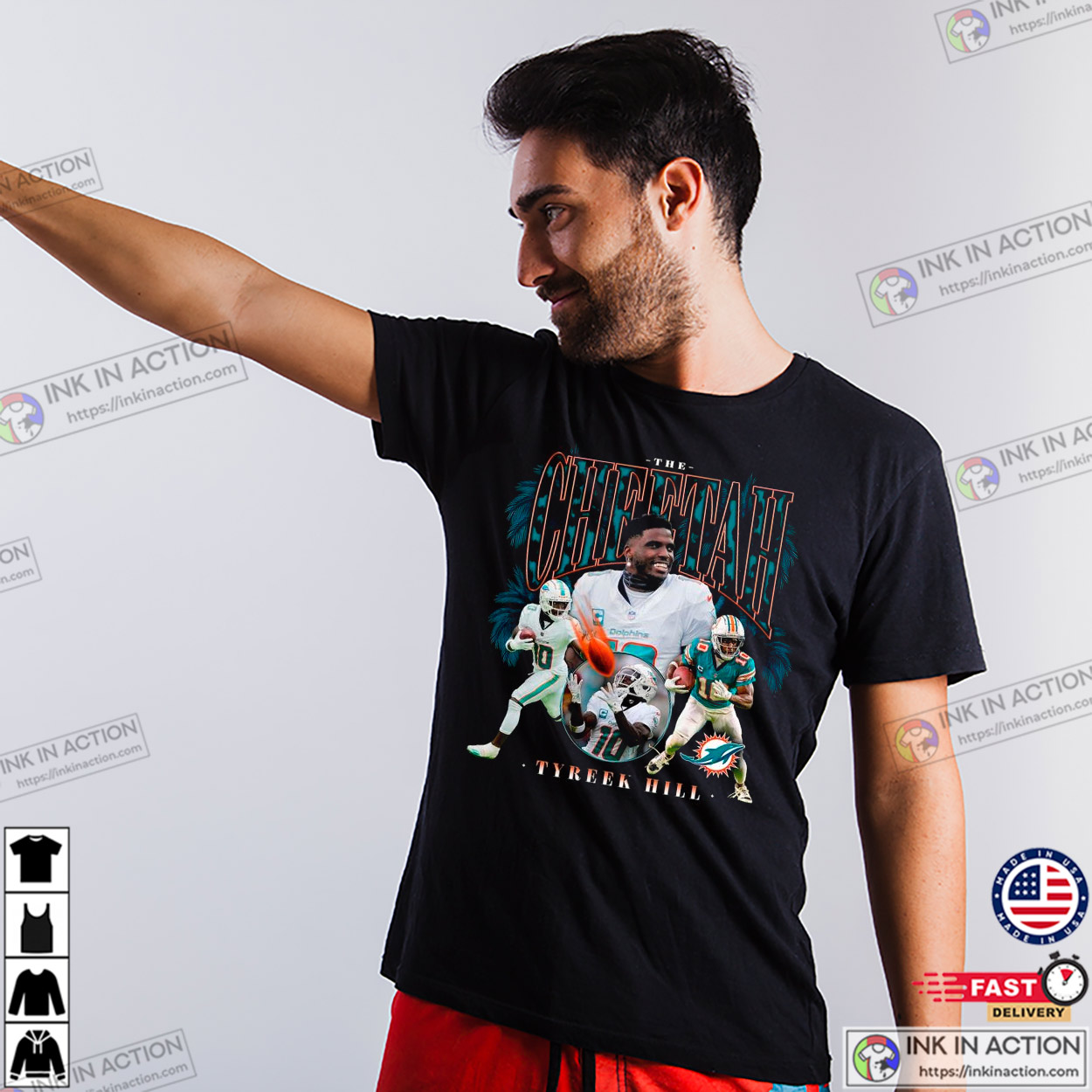 Dolphins Tyreek Hill The Cheetah 90s Collage T-shirt Dolphins Tyreek Hill The Cheetah 90s Collage T-shirt