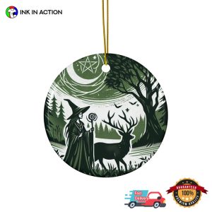Earthly Greens Yule Witch Winter Solstice Gifts​ Ornament