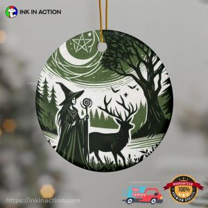 Earthly Greens Yule Witch Winter Solstice Gifts​ Ornament