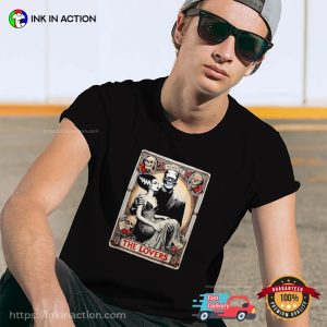 Frankenstein And Bride Monster The Lovers Tarot Card T-shirt