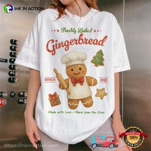 Freshly Baked Gingerbread Retro Christmas Comfort Colors Shirt