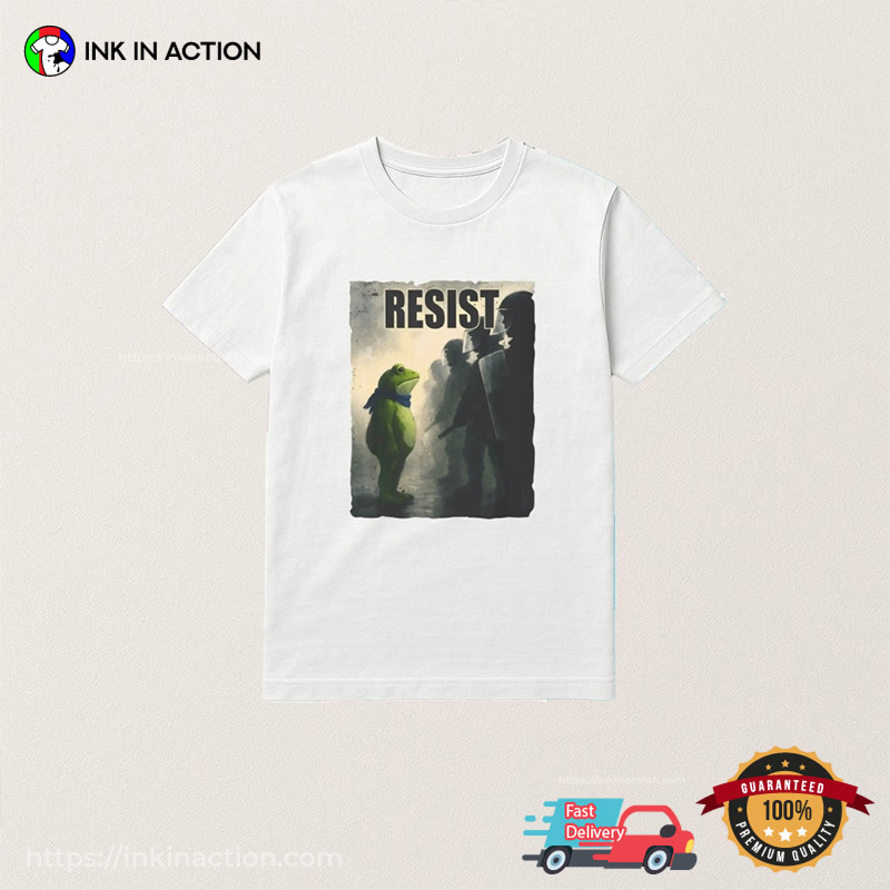 Frog Vs Anti-riot Forces, Portland Resist T-shirt Frog Vs Anti-riot Forces, Portland Resist T-shirt
