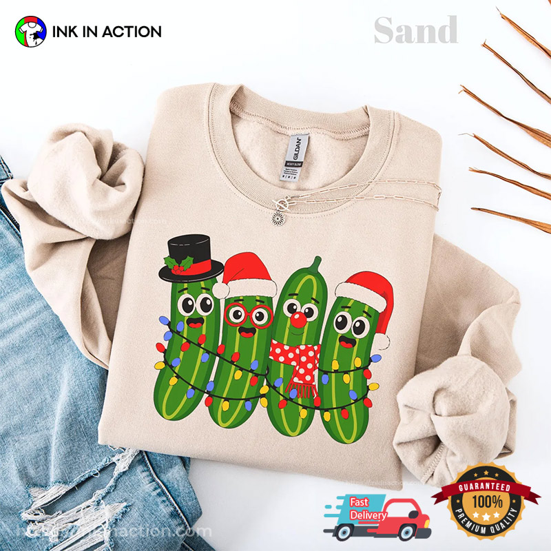 Funny Christmas Pickles Family Animation Shirt Funny Christmas Pickles Family Animation Shirt