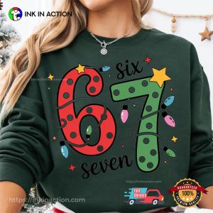 Funny Six Seven Meme Christmas T-shirt
