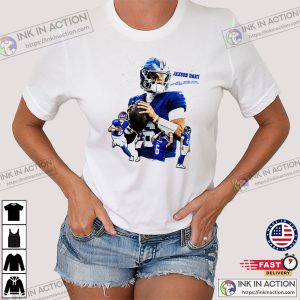 Giants Jaxson Dart The Arrival Signature T-shirt