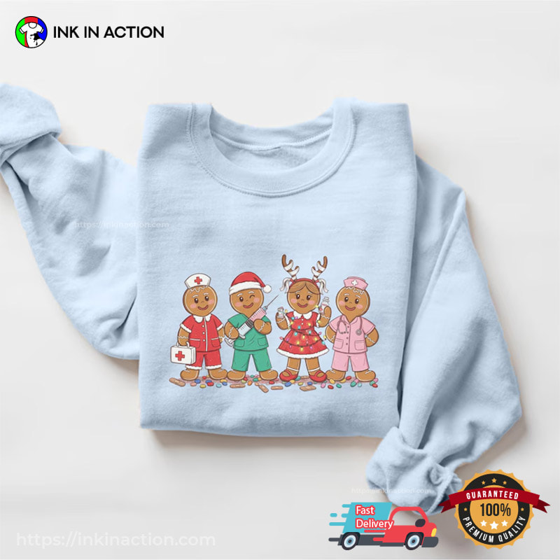 Gingerbread Nurse Christmas Holiday Shirt Gingerbread Nurse Christmas Holiday Shirt
