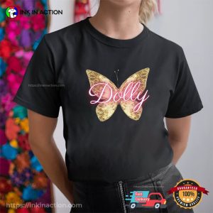 Golden butterfly dolly parton Country Music T shirt 3