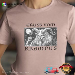 Gothic Folklore Gruss Vom Krampus Comfort Colors Shirt 2 InkInAction.com