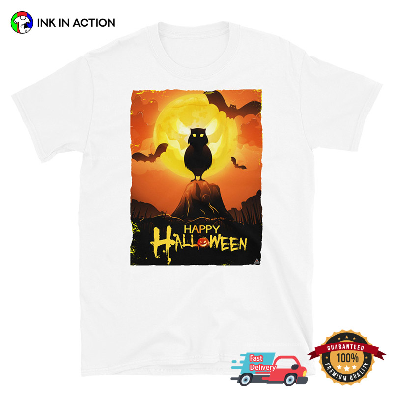 Happy Halloween Scary Owl T-shirt