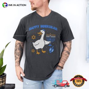 Happy Honkukah Silly Goose Hanukkah Blessing Comfort Colors Shirt