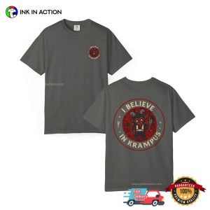 I Believe In Krampus Dark Christmas Comfort Colors Shirt 2 InkInAction.com