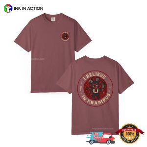 I Believe In Krampus Dark Christmas Comfort Colors Shirt 3 InkInAction.com