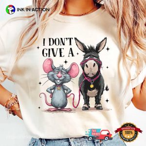 I don't give a rat's ass Funny Donkey T shirt InkInAction.com