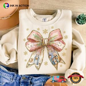 Jesus Christmas Coquette Bow Shirt
