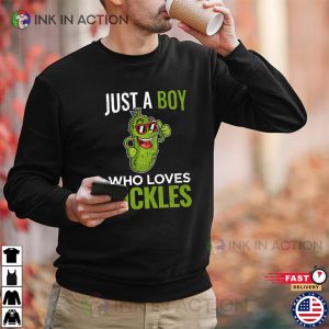 Just A Boy Who Loves Pickles Holiday T-shirt Just A Boy Who Loves Pickles Holiday T-shirt
