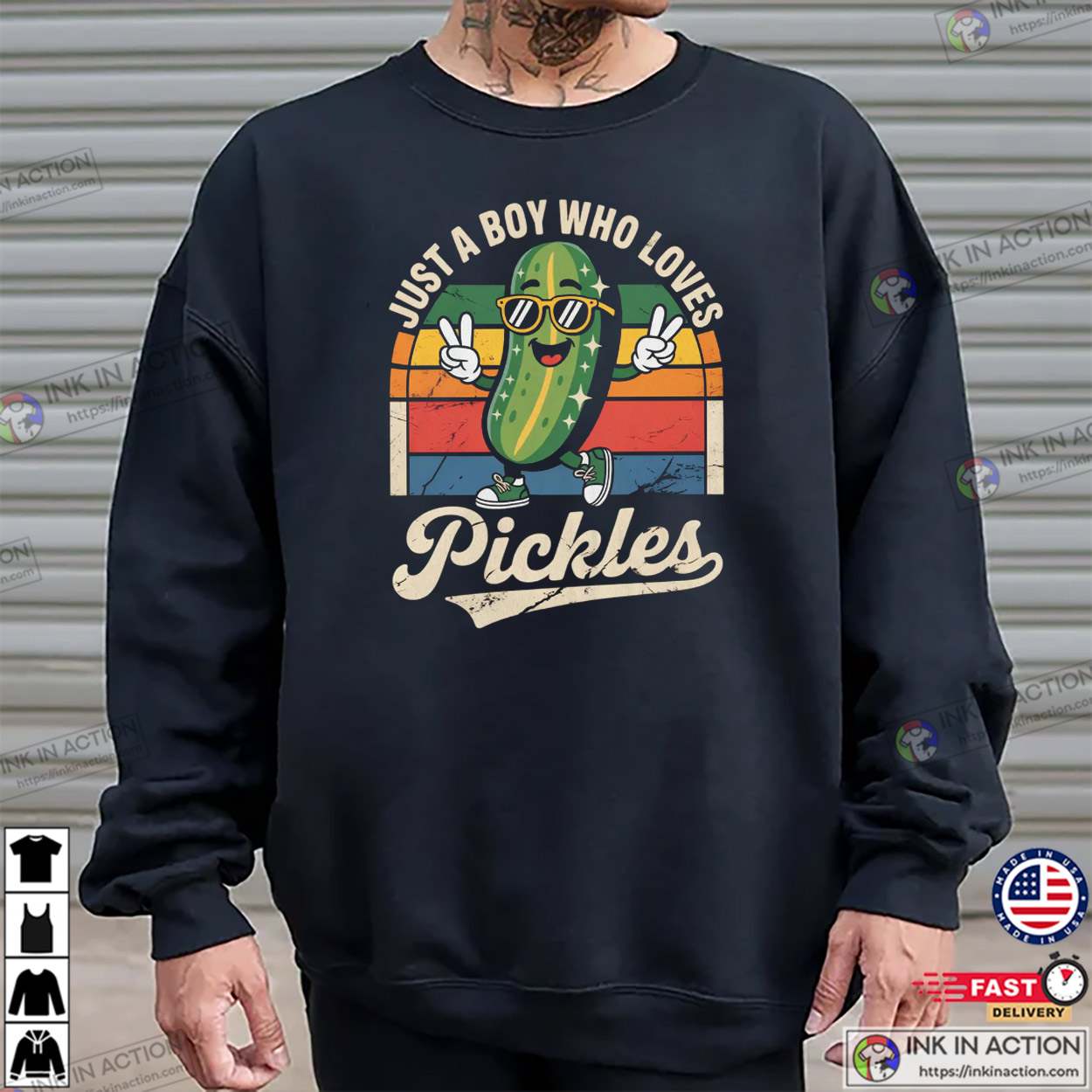Just A Boy Who Loves Pickles Vintage Pickles Tee Just A Boy Who Loves Pickles Vintage Pickles Tee