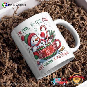 Just Having A Meltdown Christmas Snowman Drink Cup