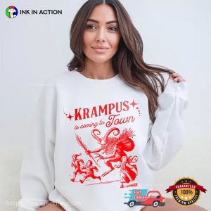 Krampus Is Coming To Town Christmas Horror Shirt 2 InkInAction.com