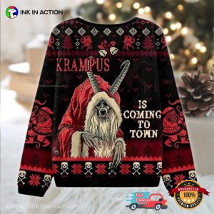 Krampus Is Coming To Town Horror Ugly Christmas Sweater