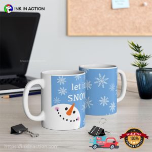 Let It Snow Winter Snowman Cup